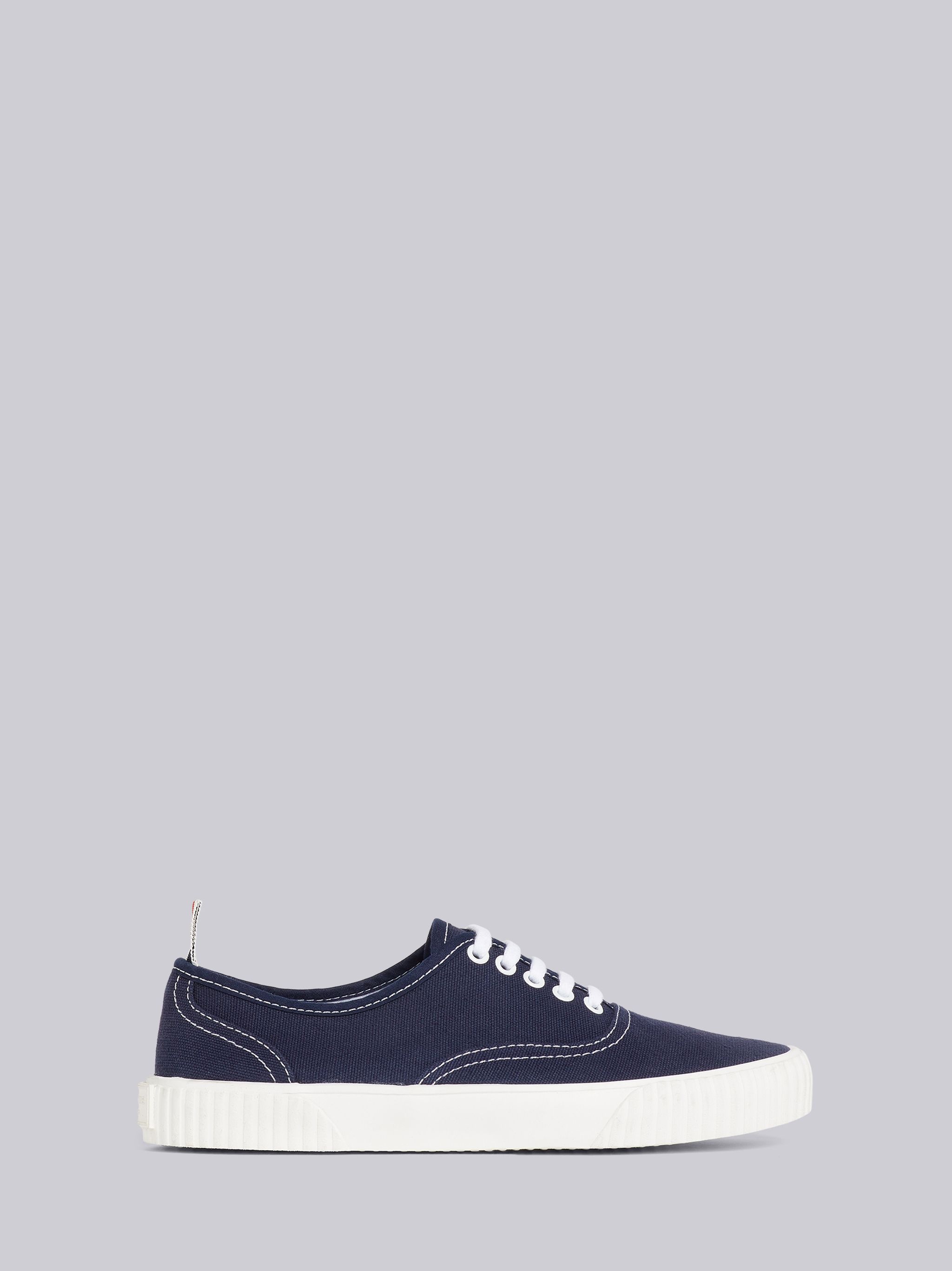 Navy Cotton Canvas Heritage Sneaker - 1