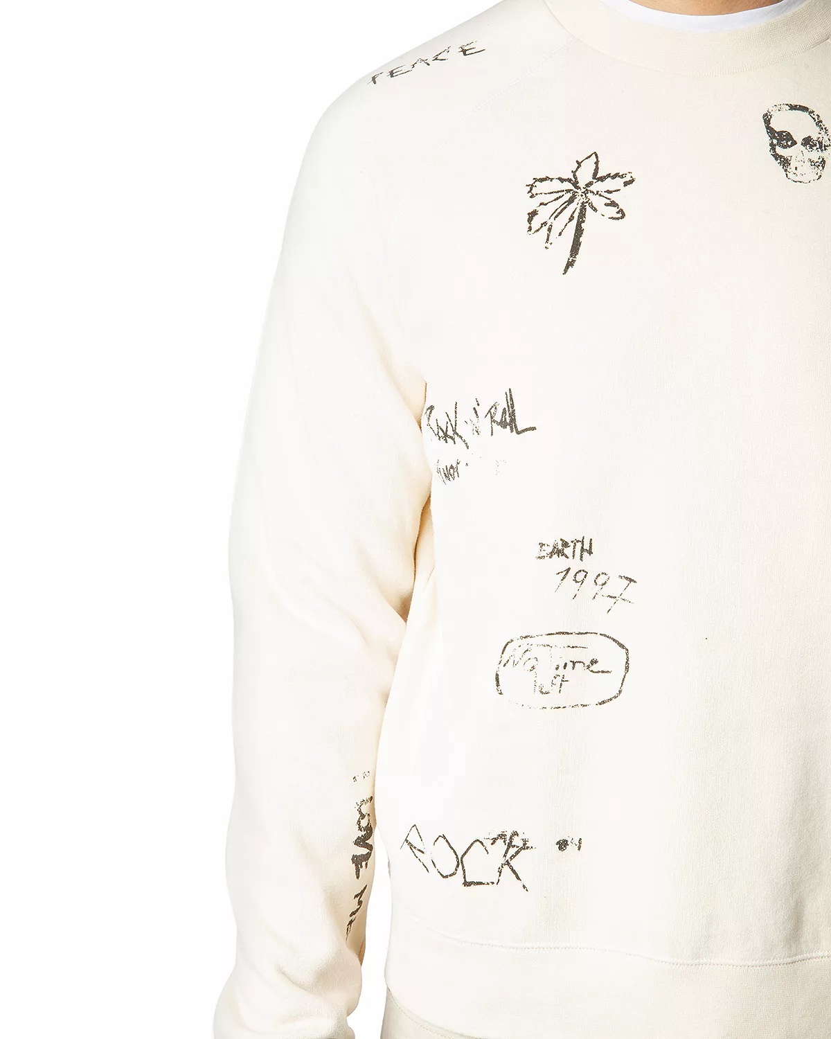 Uppy Graffiti Print Sweatshirt - 6