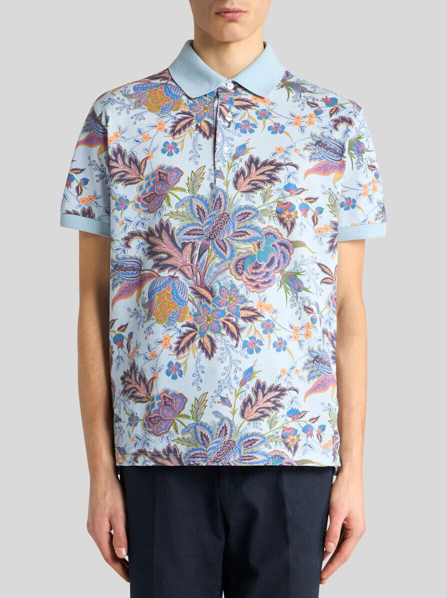 COTTON POLO SHIRT WITH PRINT - 2