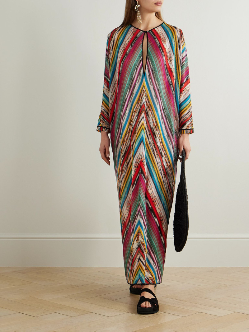 Missoni Striped metallic crochet-knit coverup Multi outlook