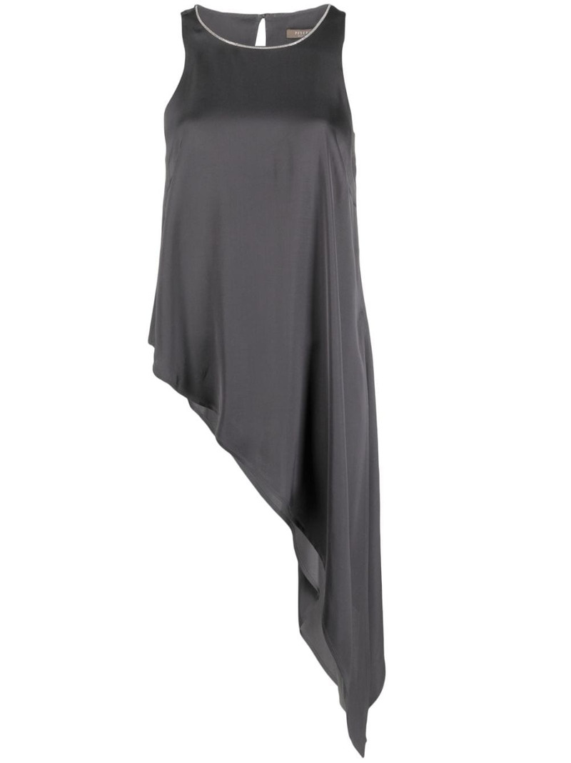 asymmetric-hem sleeveless blouse 1