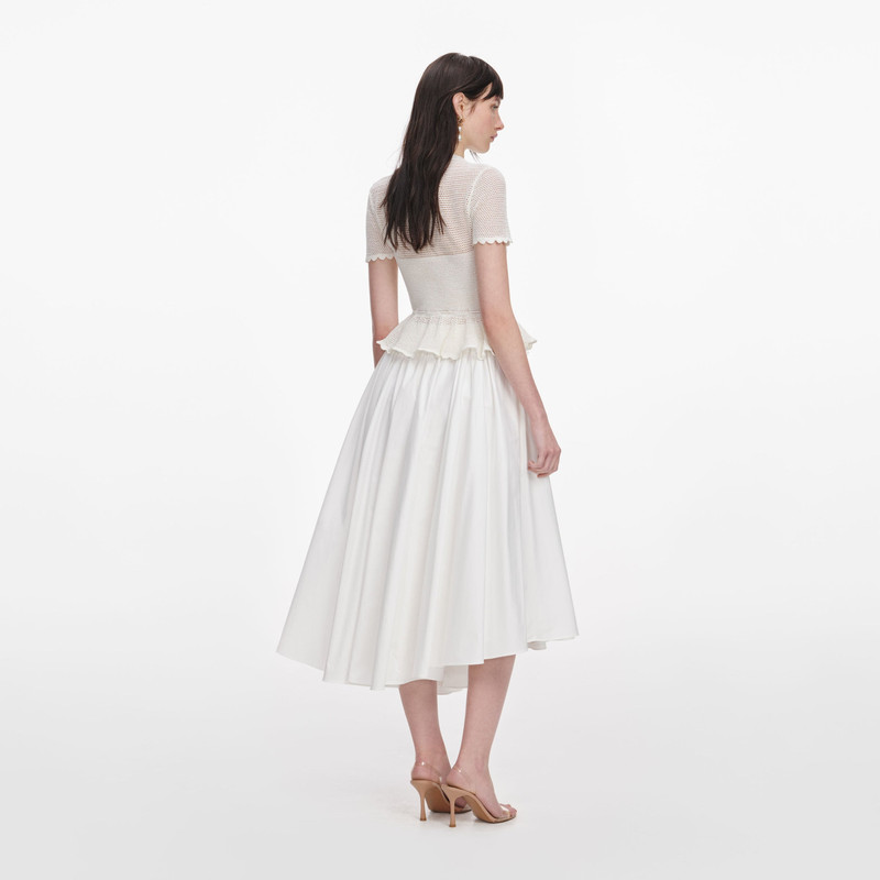 self-portrait White Floral Crochet Top outlook