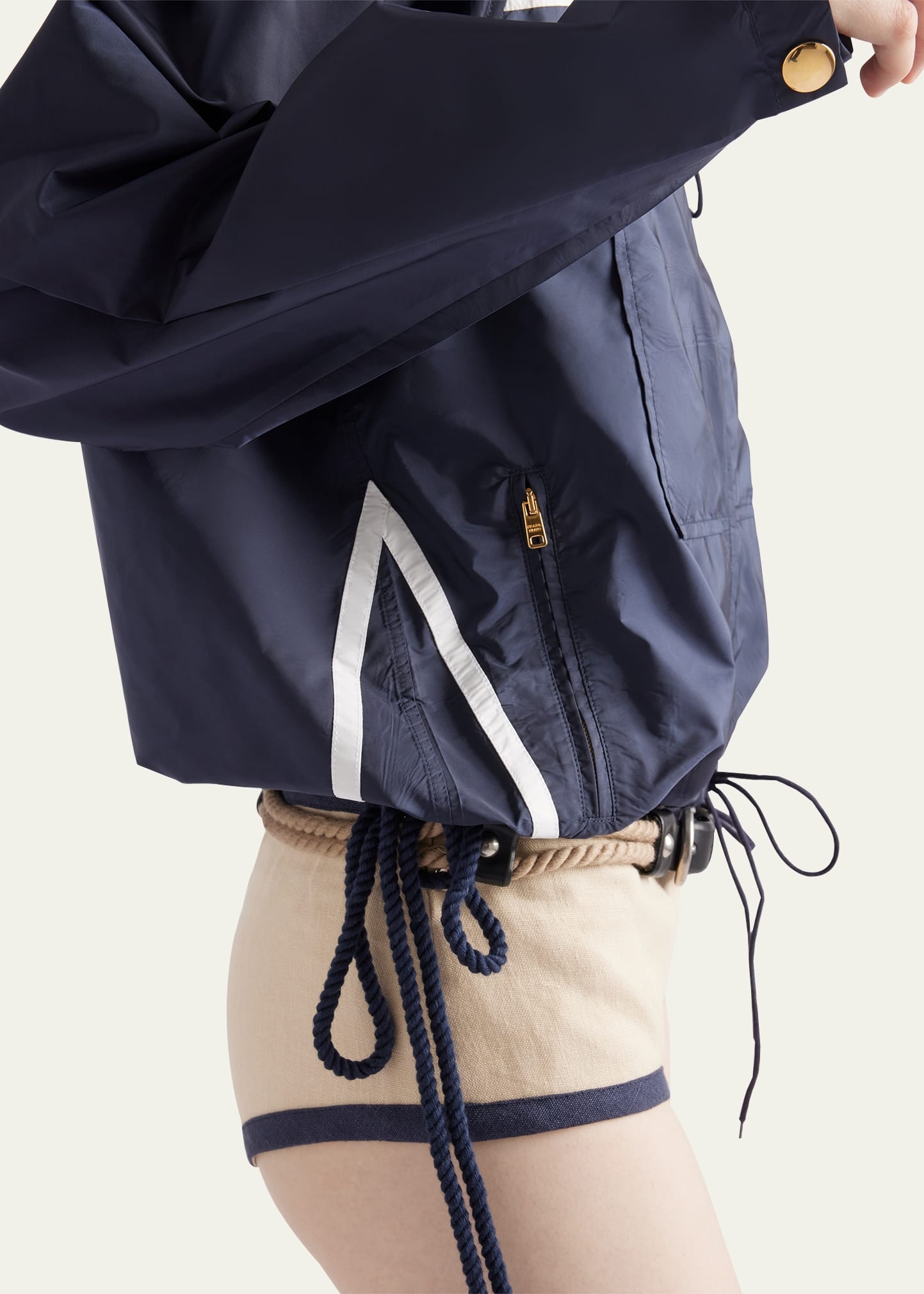 Re-Nylon Stripe Hooded Jacket - 4