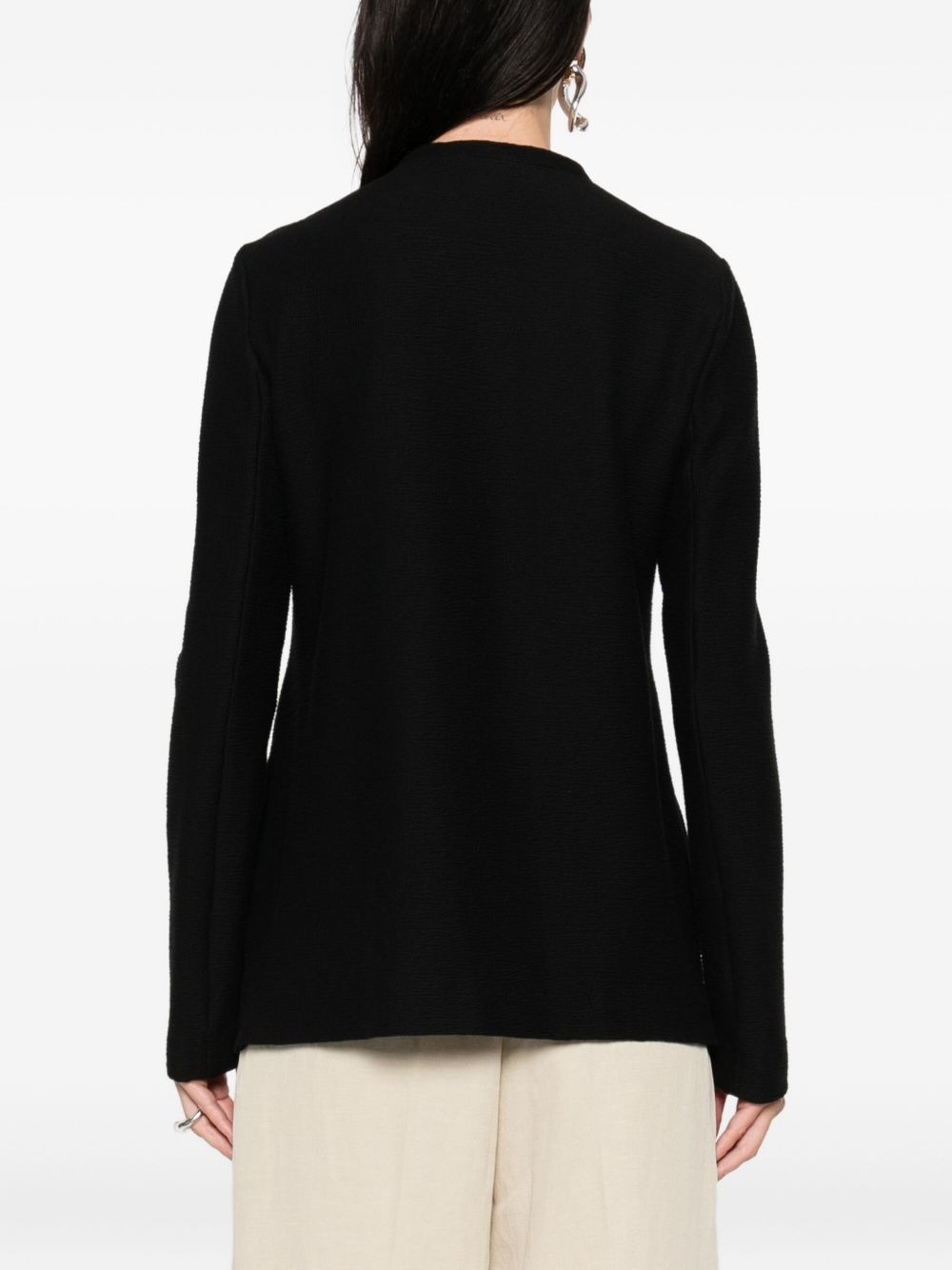 asymmetric-fastening jacket - 4