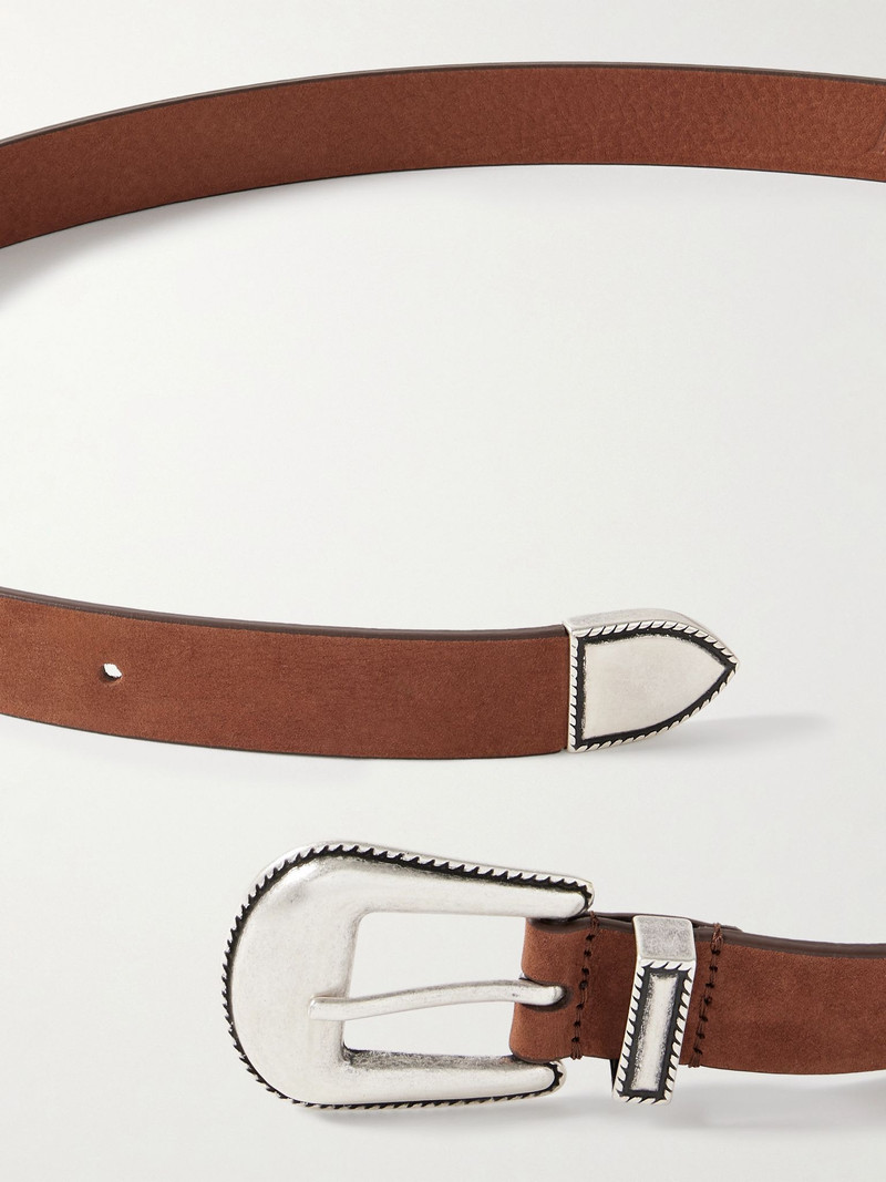 Anderson's 2.5cm Nubuck Western Belt Brown outlook