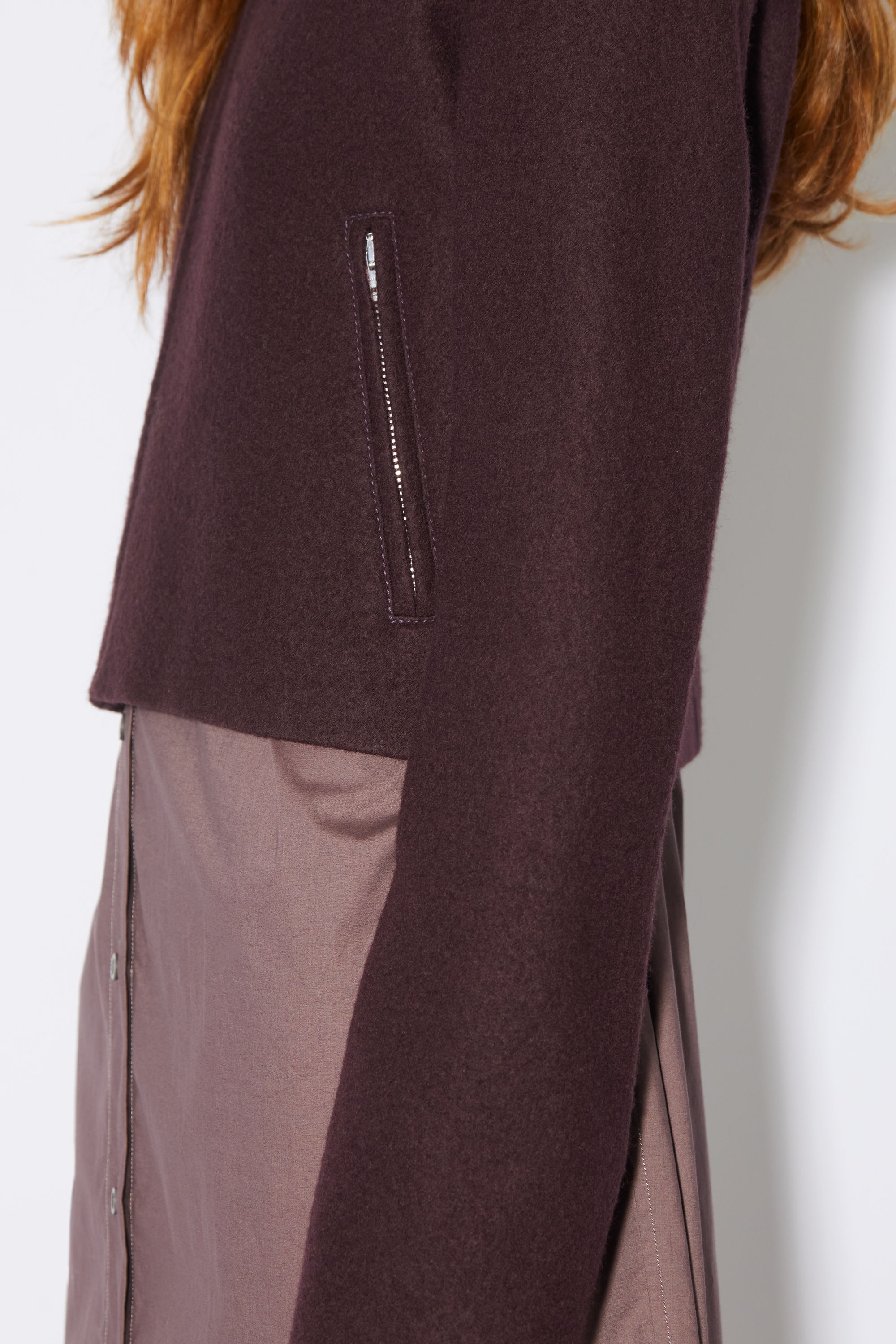 Wool jacket - Dark burgundy - 5