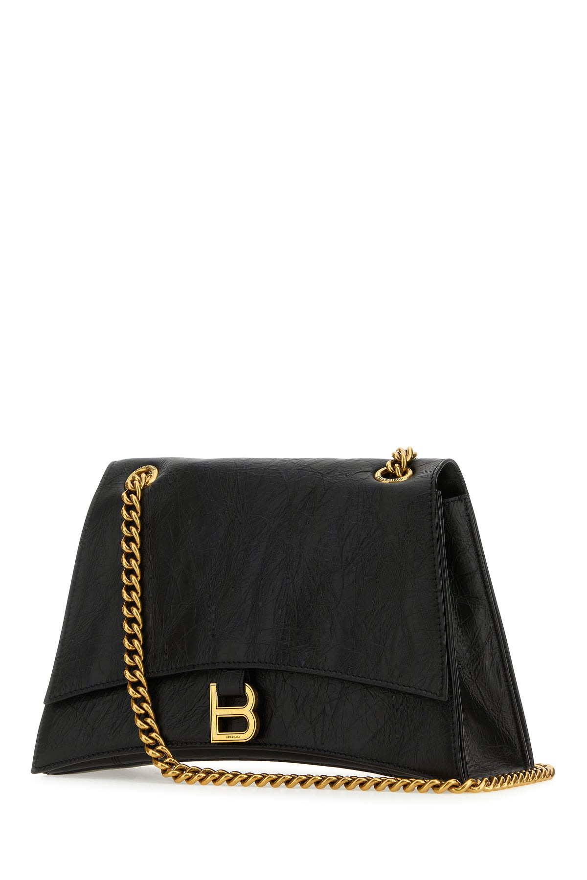Black leather Crush M shoulder bag - 2