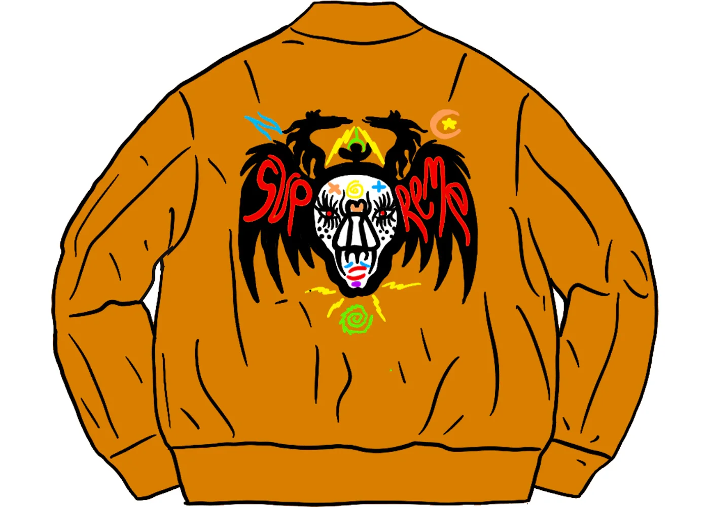 Supreme Supreme Clayton Patterson Skulls Embroidered Velvet MA-1 