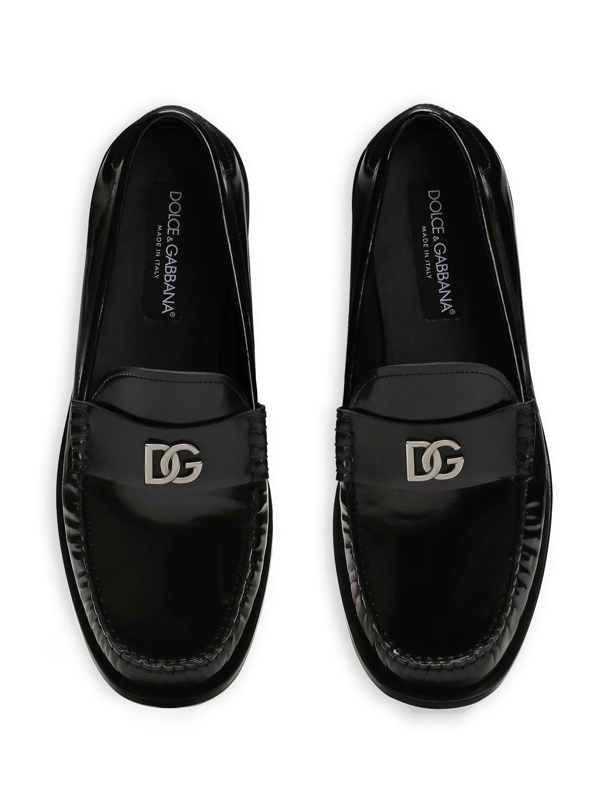 logo-plaque loafers - 4