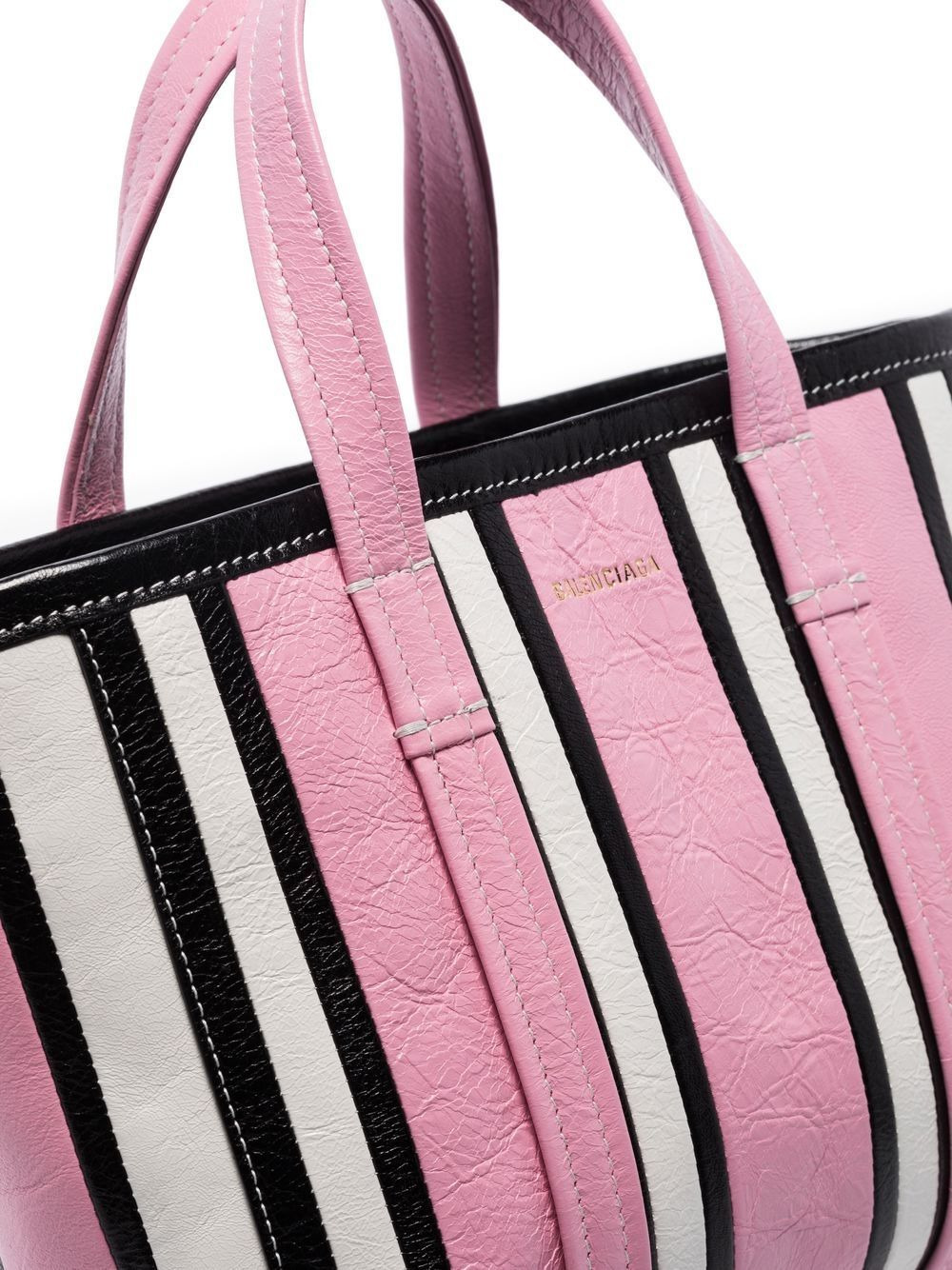 small Barbes East-West striped shopper tote - 5