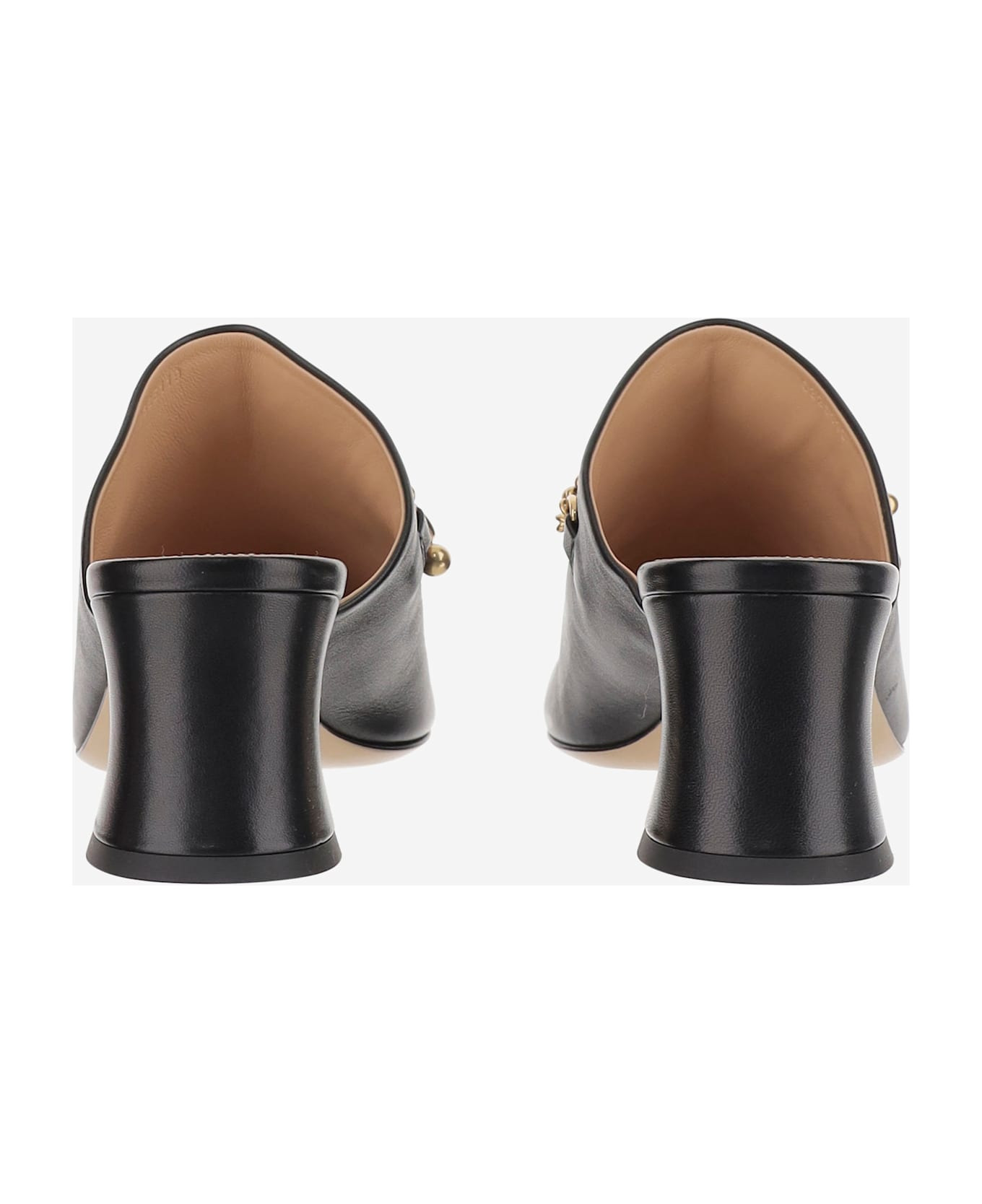 Leather Mules With Charms - 4