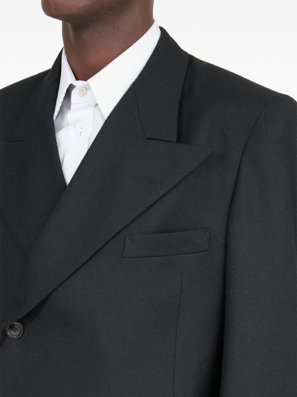 single-breasted wool blazer - 7