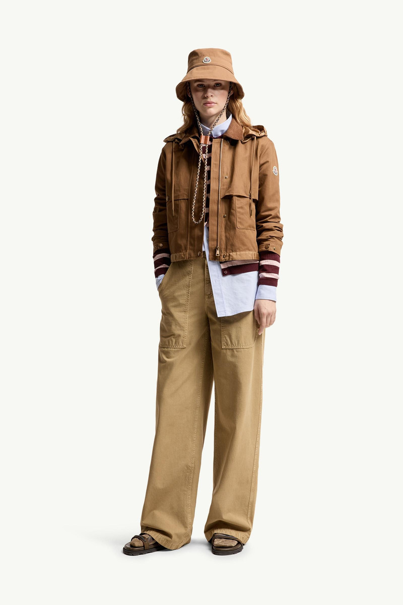 Moncler Aconitum Hooded Cotton & Linen Blend Shirt Jacket outlook