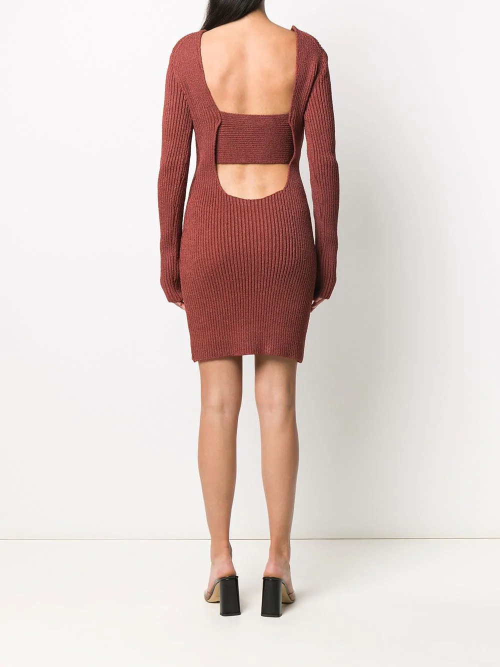 cut-out knitted dress - 4