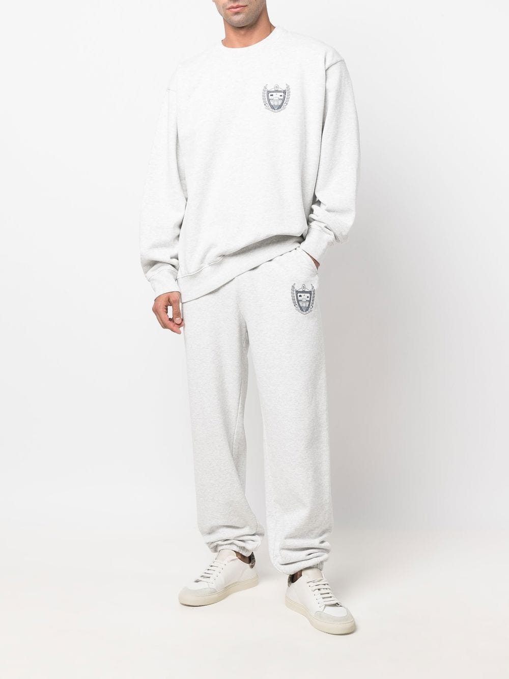 logo crew-neck sweatshirt - 3