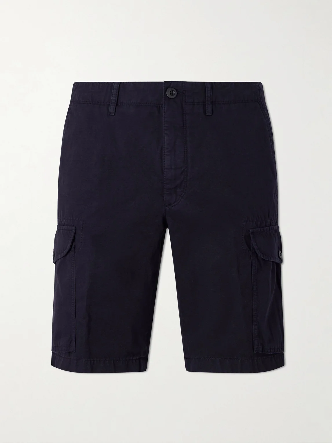 Straight-Leg Cotton and Linen-Blend Shorts - 1