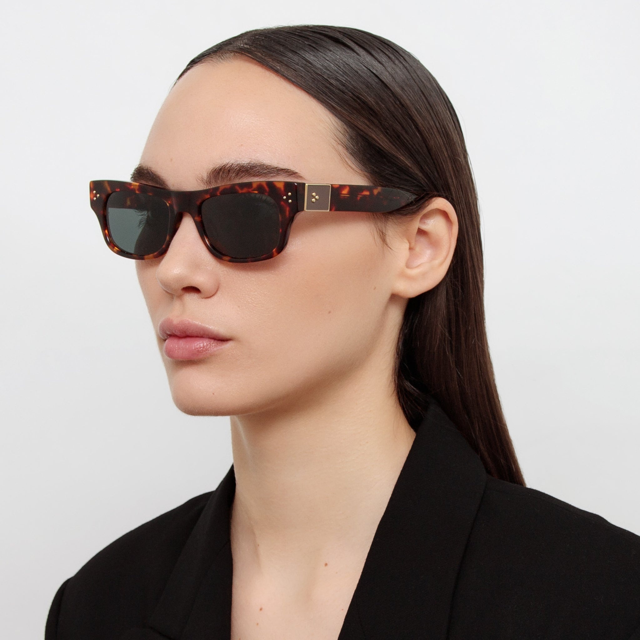 FALCK RECTANGULAR SUNGLASSES IN TORTOISESHELL - 2