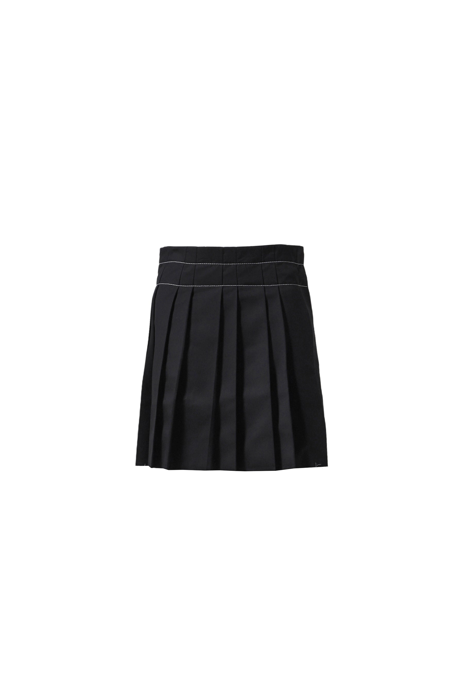 PLEATED WRAP SKIRT / BLACK BLK - 1