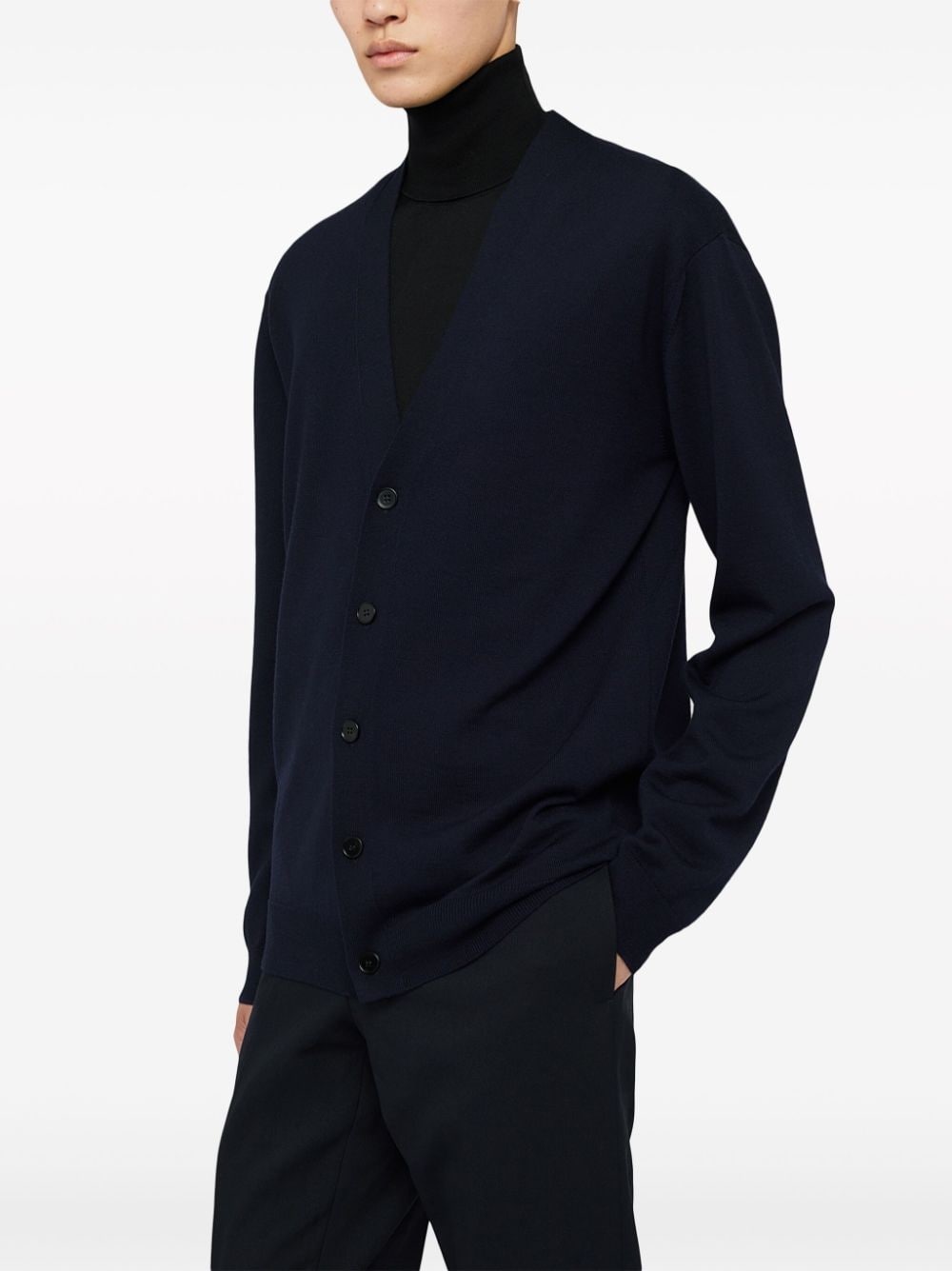 V-neck wool cardigan - 2