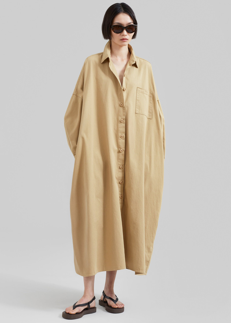 Kason Oversized Shirt Dress - Sahara 4