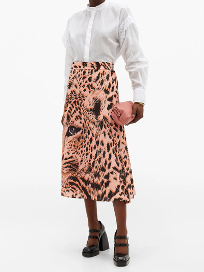 MSGM Leopard-print midi skirt outlook