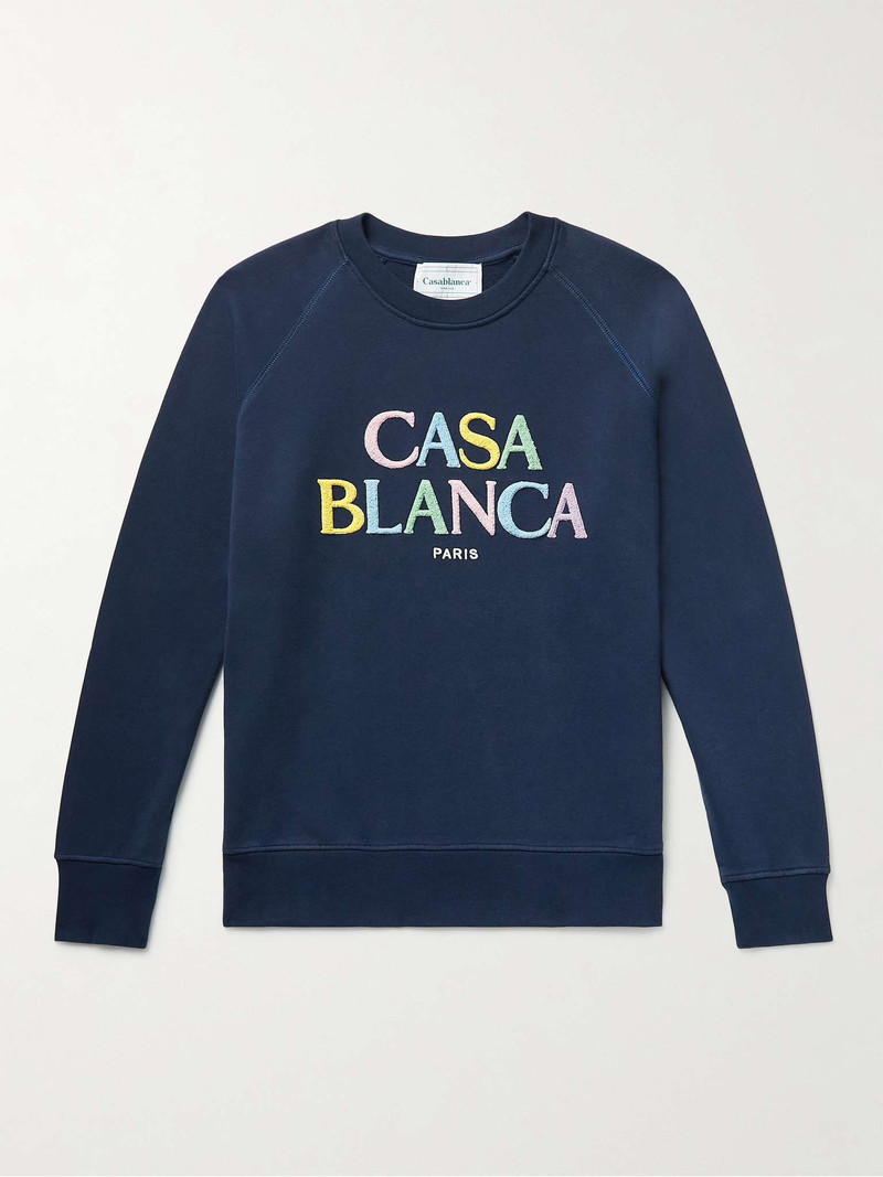 Logo-Embroidered Organic Cotton-Jersey Sweatshirt - 1