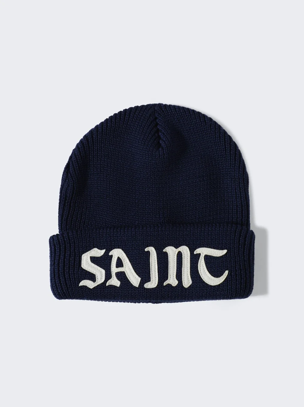 Wool Knit Beanie Navy - 1