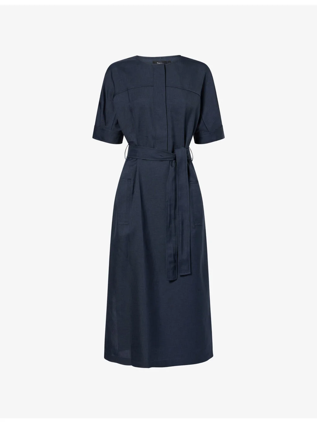 Short-Sleeve Woven Shirt Dress - 1