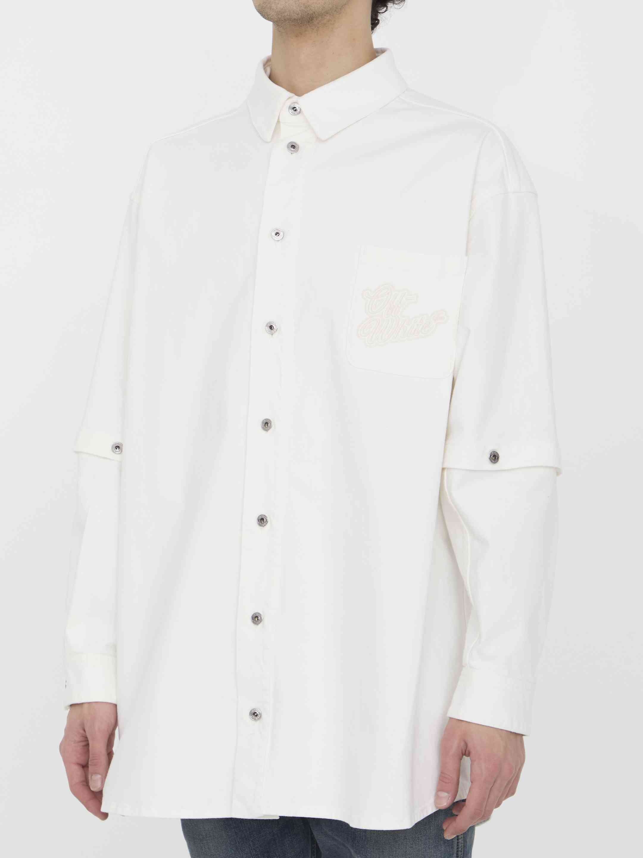 Off White Men 90S Logo Overshirt - 2
