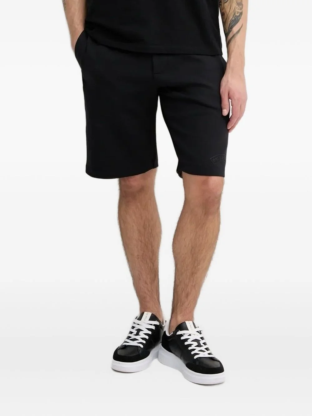 drawstring track shorts - 1