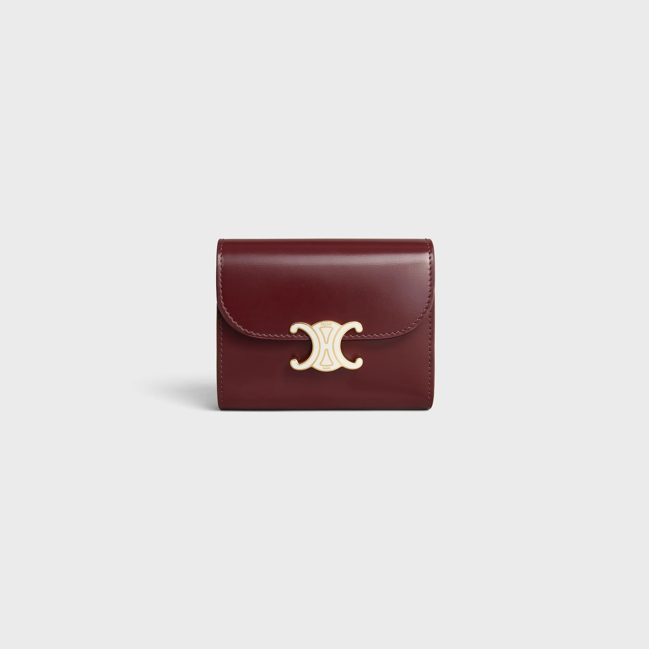 Small Flap Wallet TRIOMPHE IN Shiny calfskin and enamel - 1