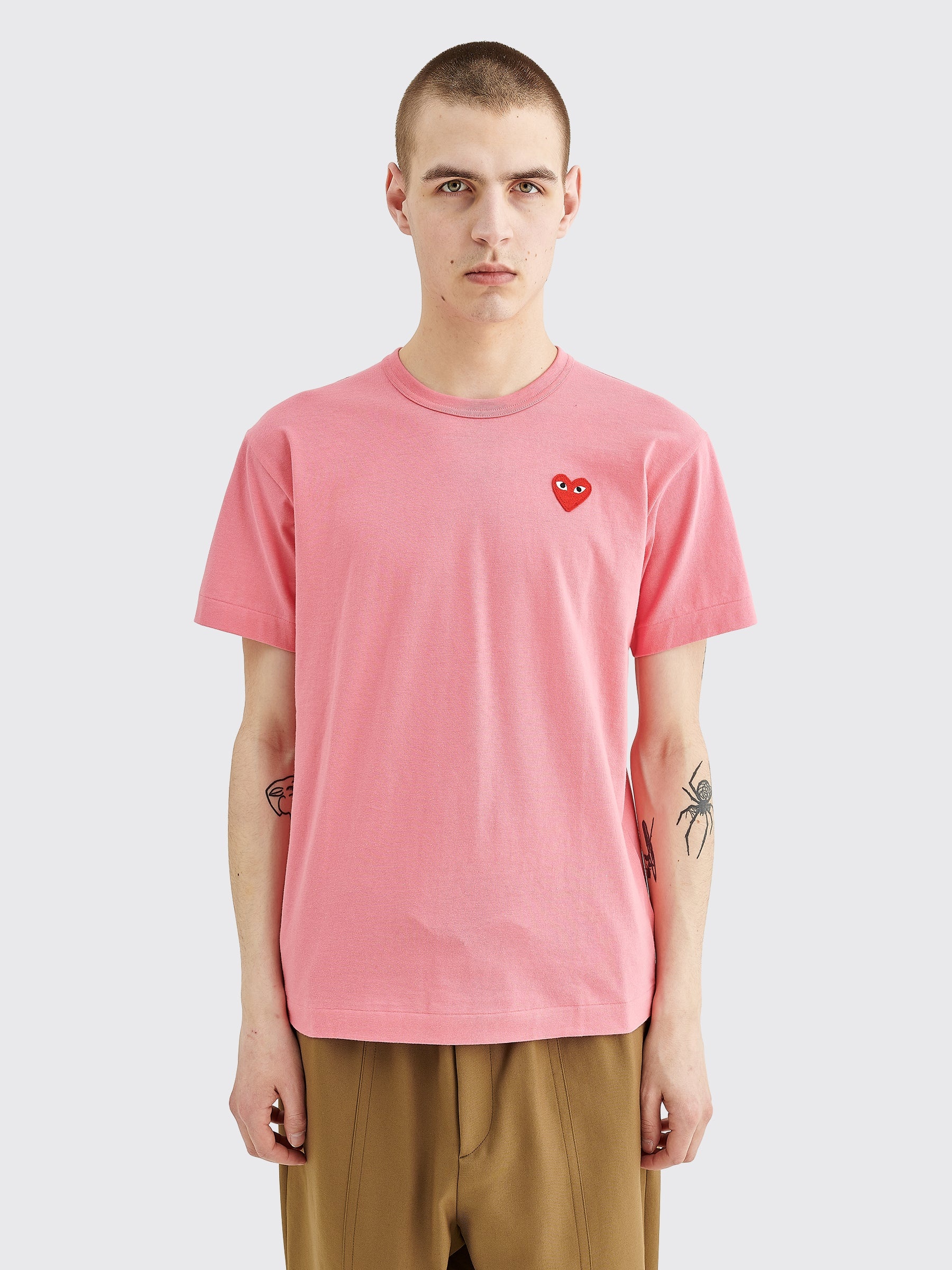 COMME DES GARÇONS PLAY SMALL HEART T-SHIRT PINK - 2