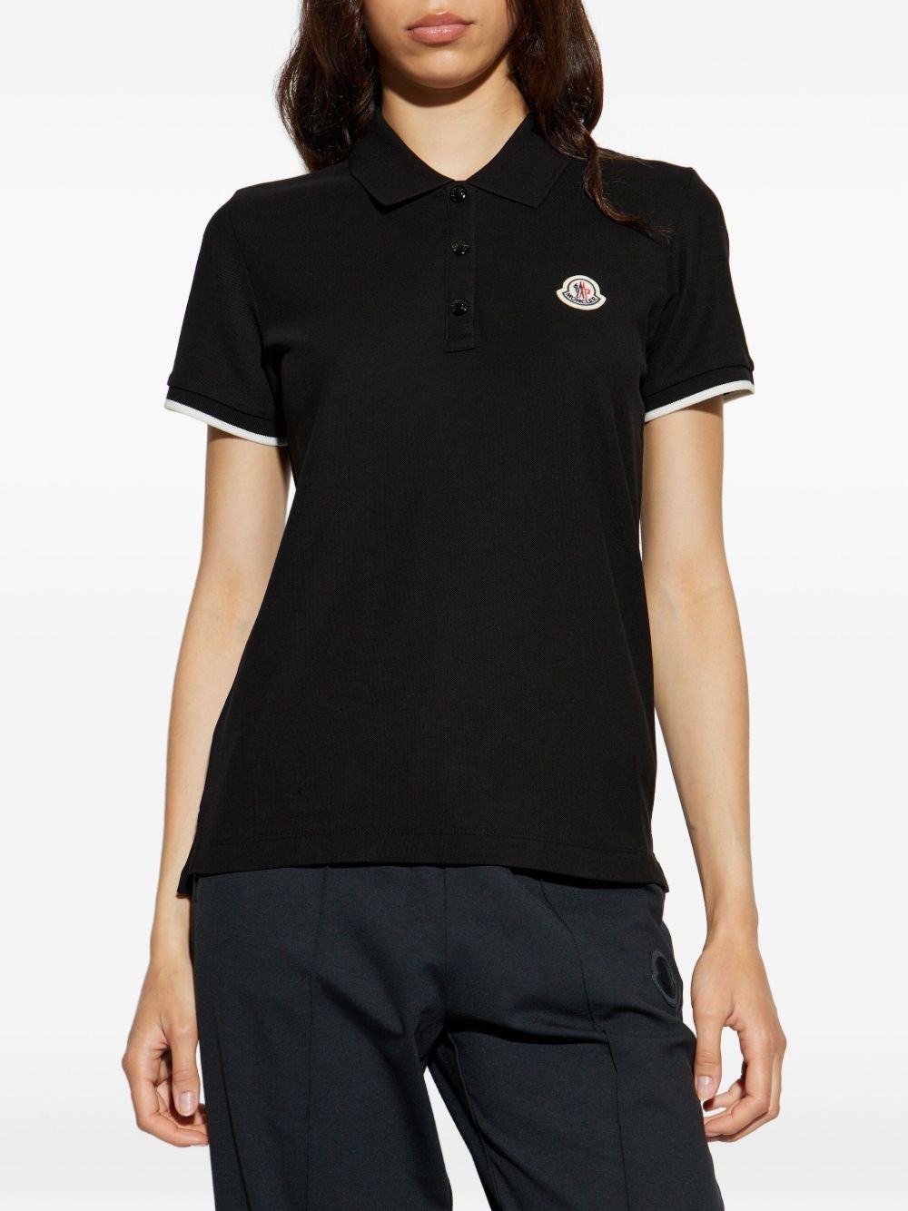 embroidered logo polo shirt - 3