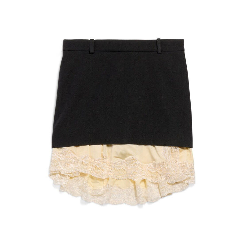 Women's Lingerie Mini Tailored Skirt in Black 1