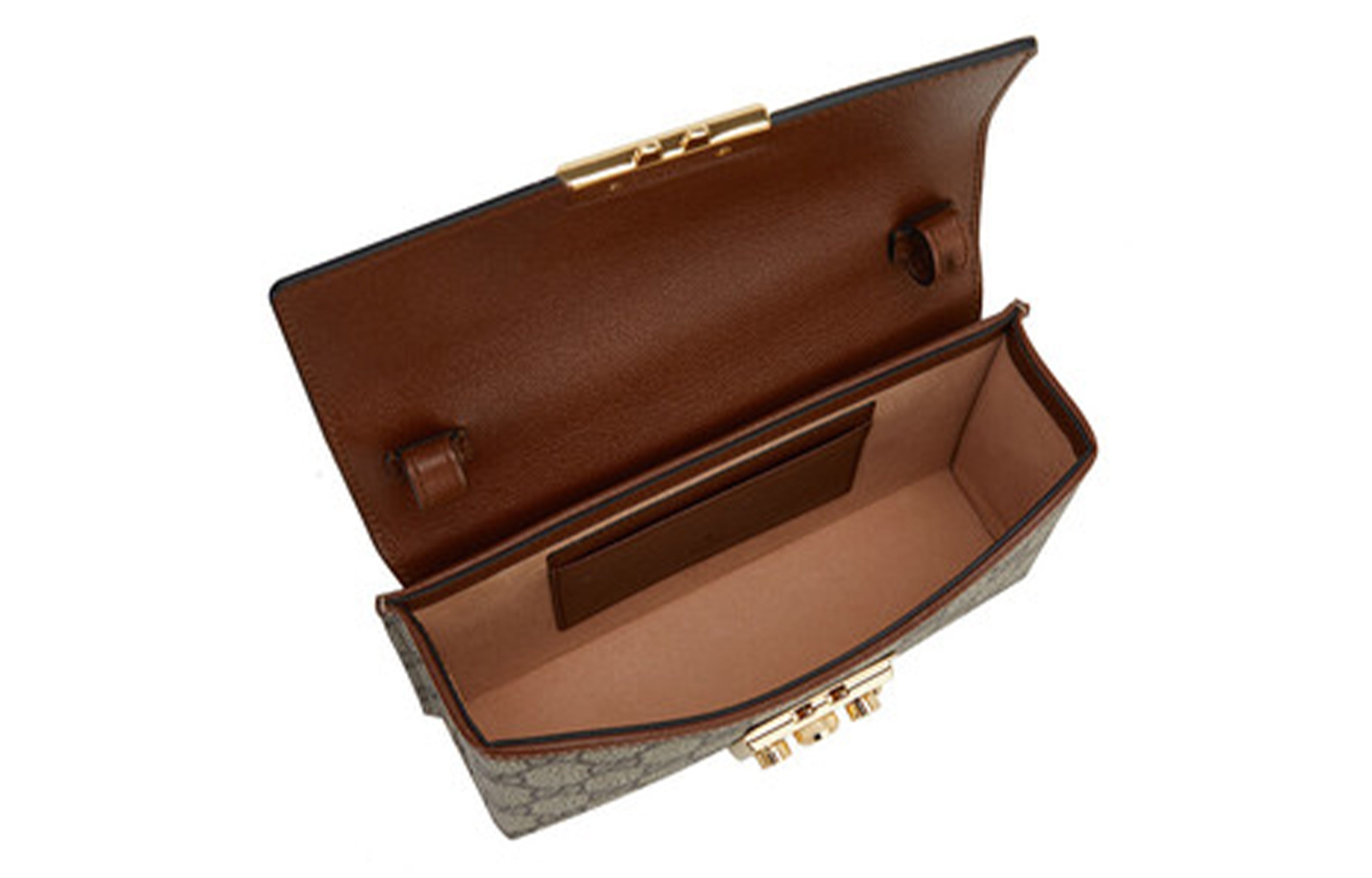 (WMNS) Gucci Padlock Metallic Logo Canvas Box Mini Ebony / Black Handbag 652683-96GAG-9785 - 3
