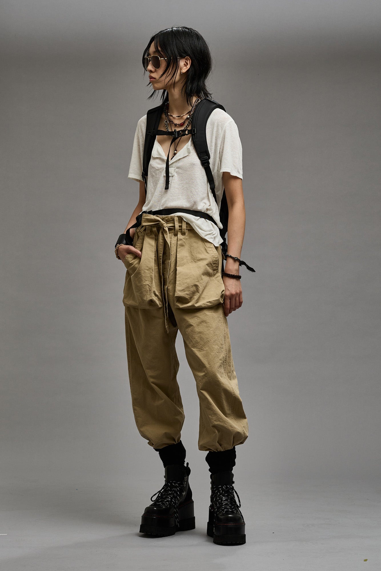 BELTED UTILITY PANT - KHAKI RIPSTOP - 4