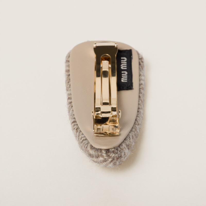 Miu Miu Chevron wool hair clip outlook