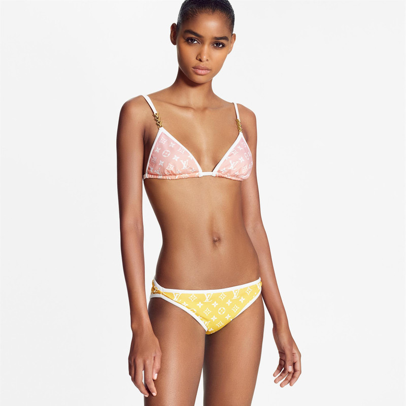 Monogram Ombré Triple V Triangle Bikini Top 3