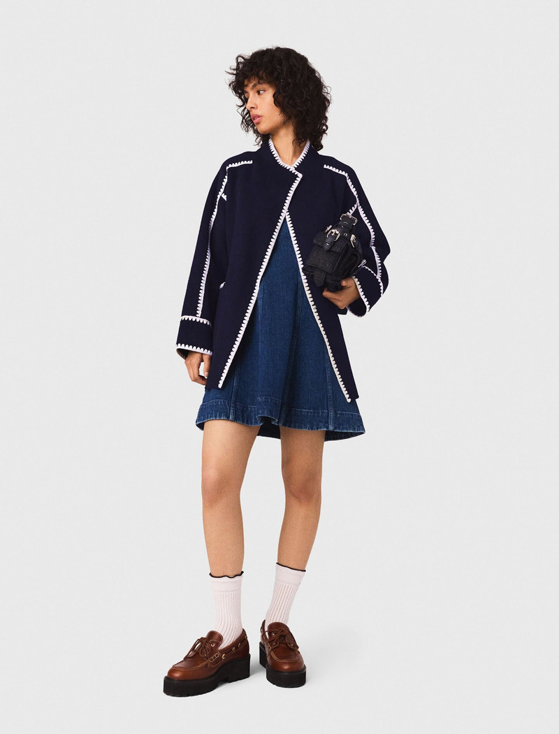 maje Double-faced coat outlook