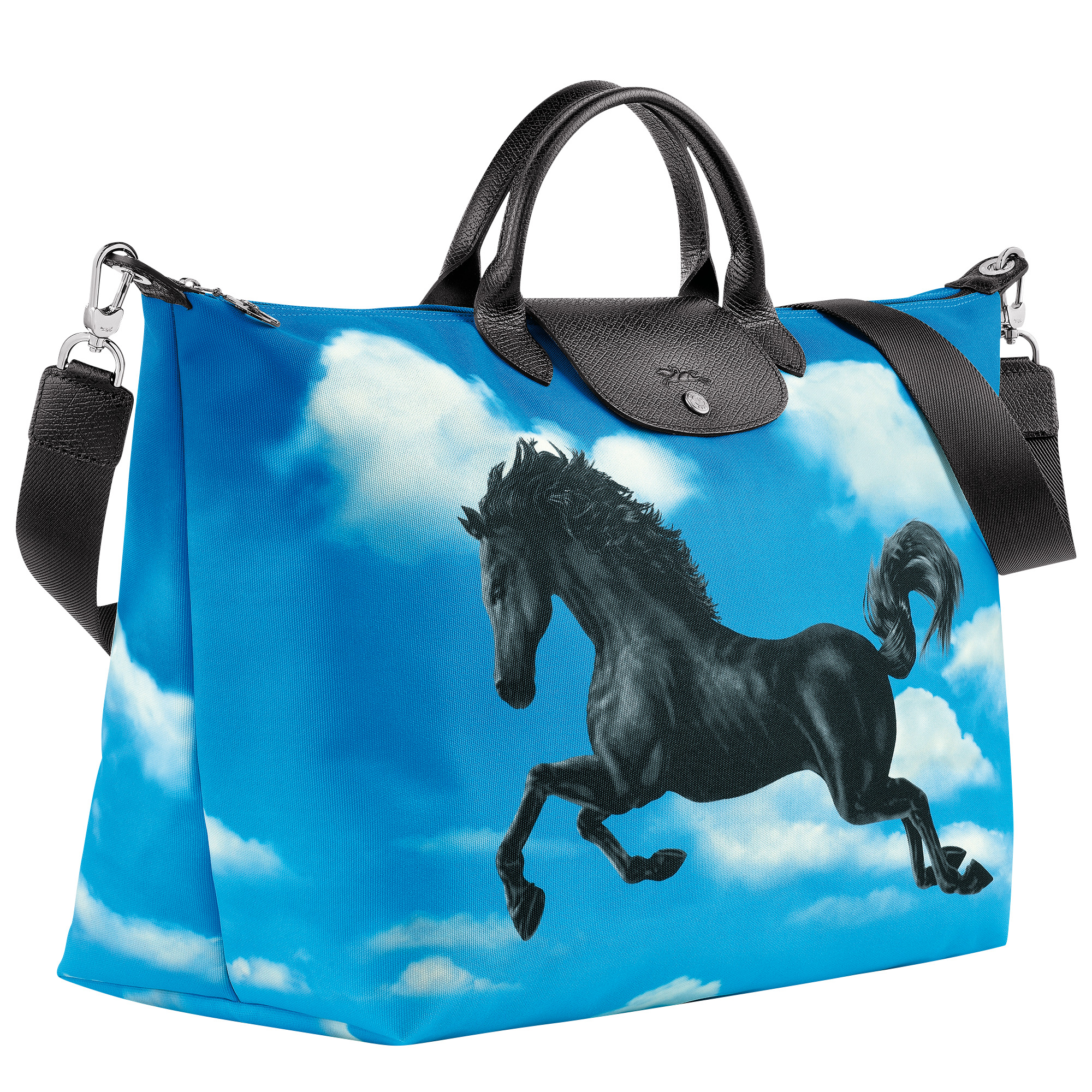 Longchamp x ToiletPaper S Travel bag Cloud Blue - Canvas - 3