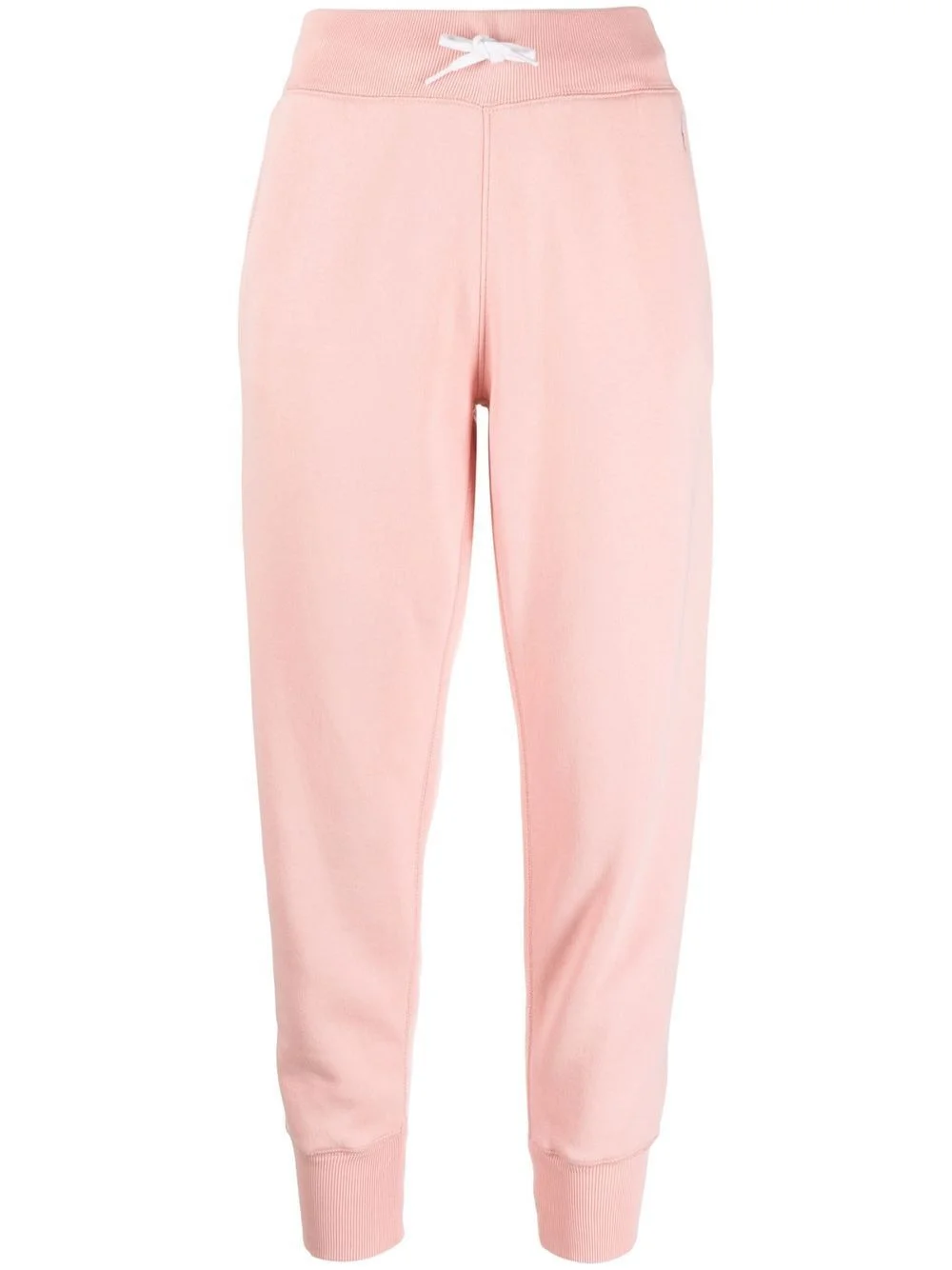 drawstring-waist cotton-blend track pants - 1