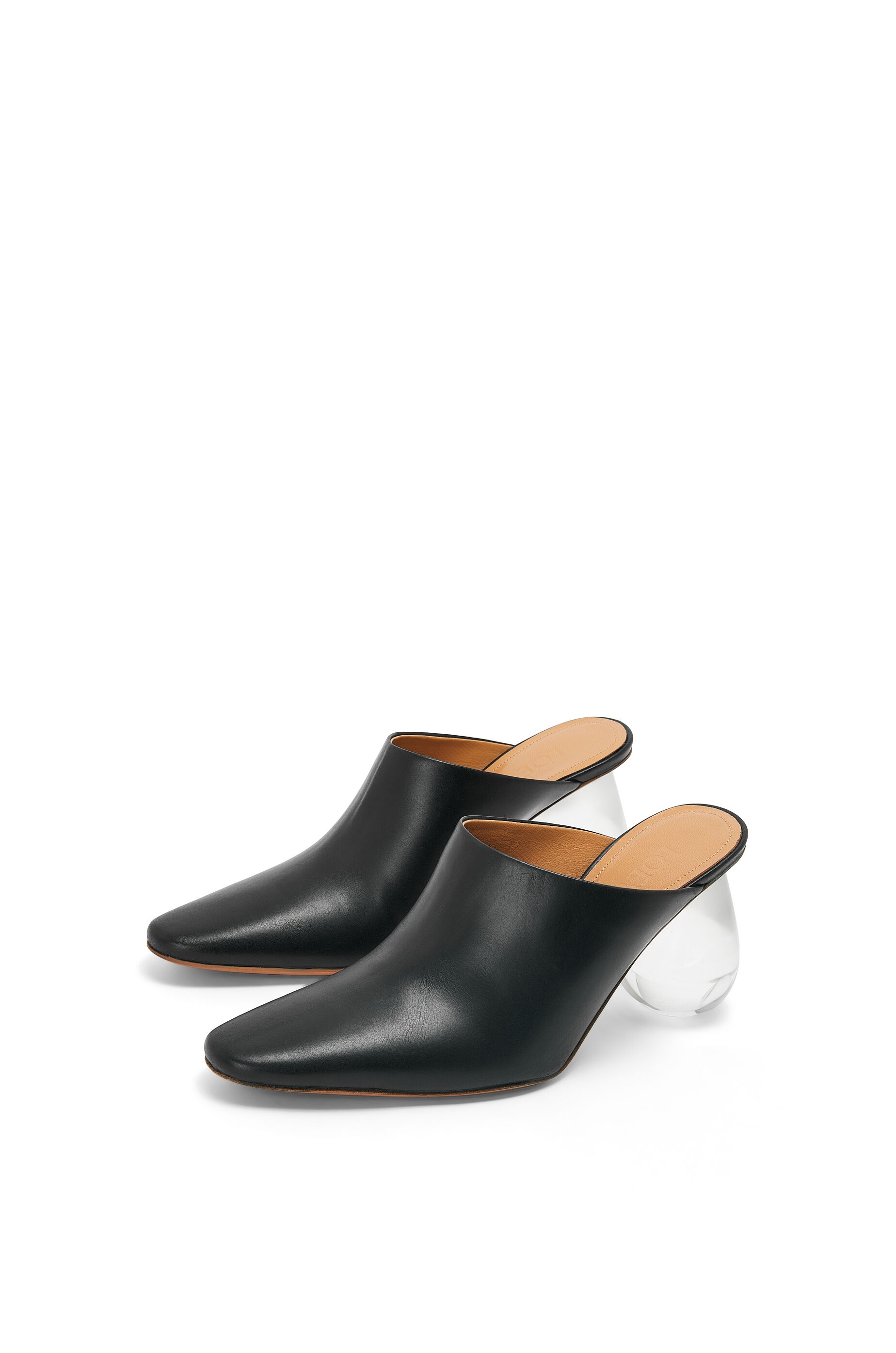 Drop heel mule in calfskin - 2