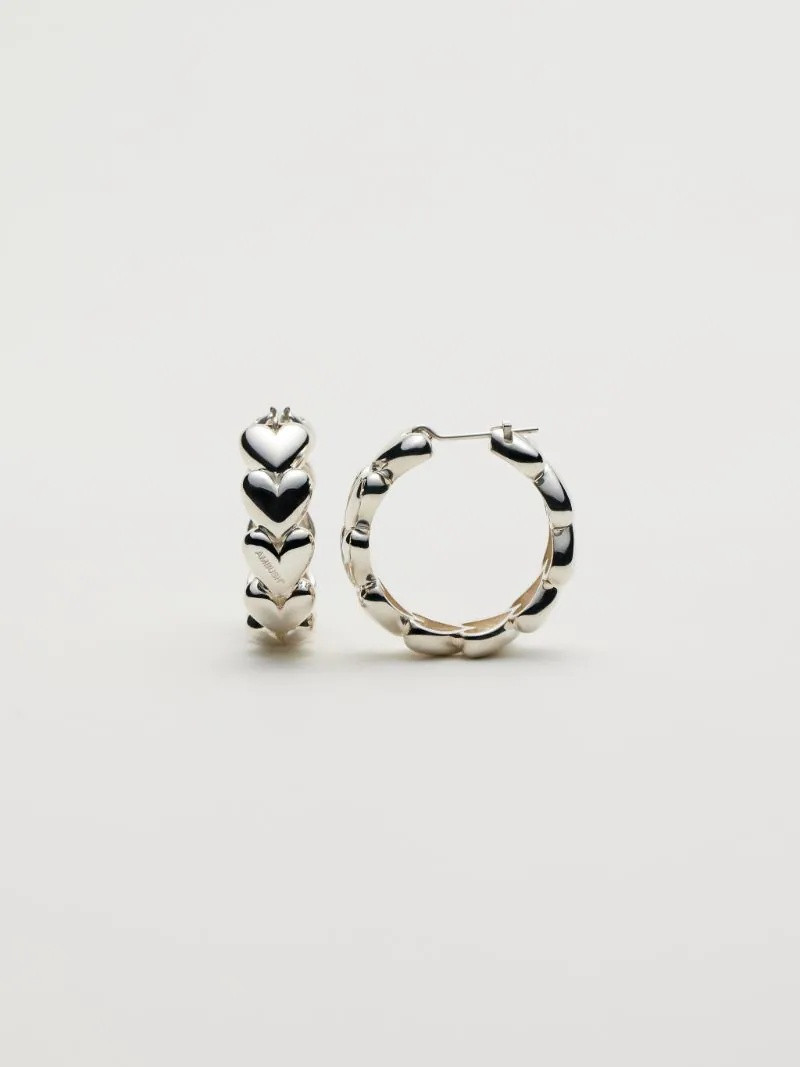 HEART LINK HOOP EARRING 2
