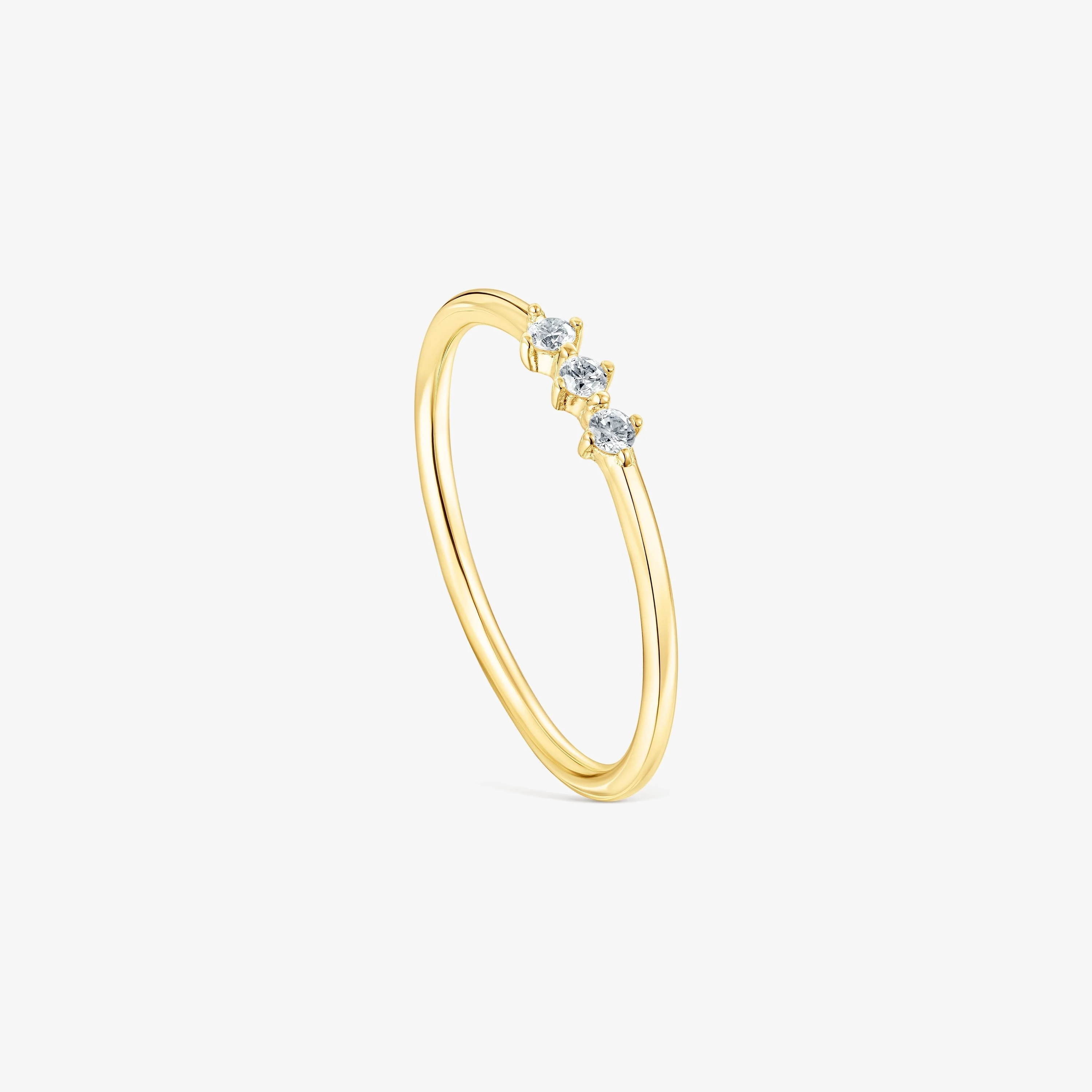 18K solid gold Strip ring with diamonds Les Classiques - 1