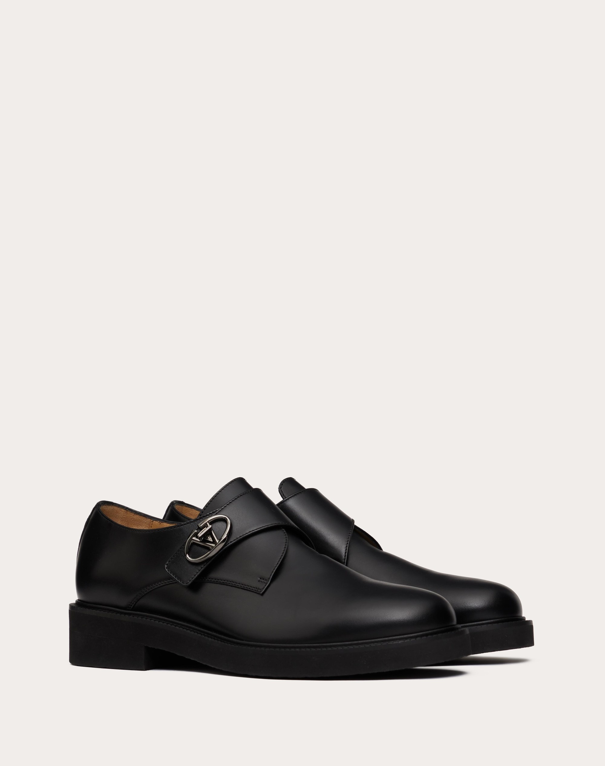 SINGLE MONK STRAP VLOGO LOCKER IN CALFSKIN - 2