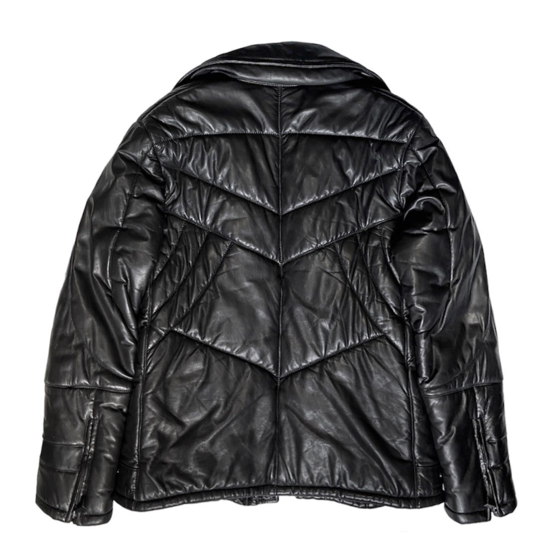 Gucci Fall 1998 Tom Ford Lambskin Leather Quilted Down Puffer Jacket 48 - 8