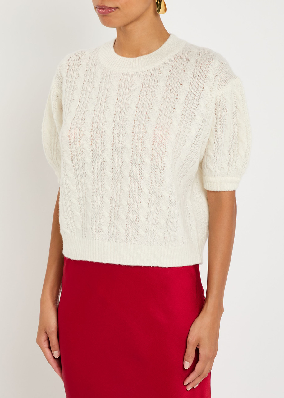 Lisa Yang Kenzie Cable-knit Cashmere and Silk-blend top - 2