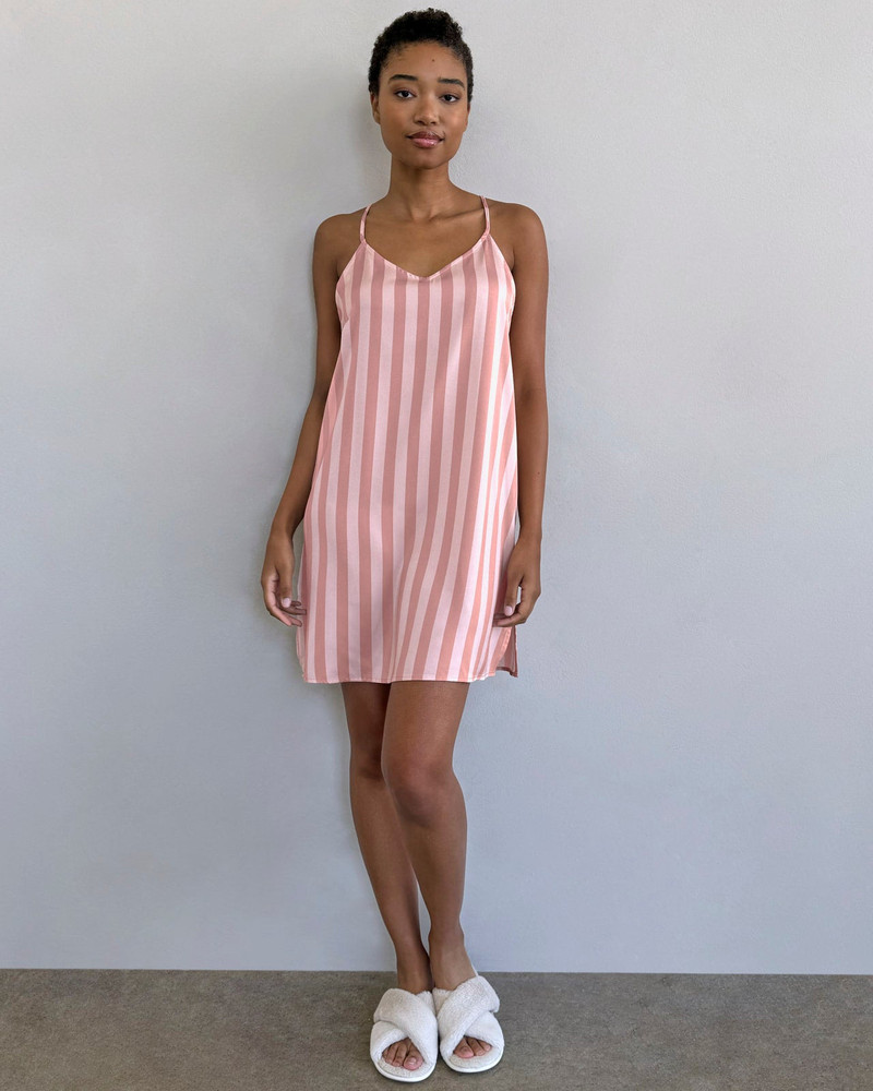 Splendid Cabana Stripe Satin Silk Chemise outlook