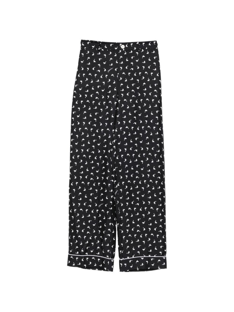 printed straight trousers 1