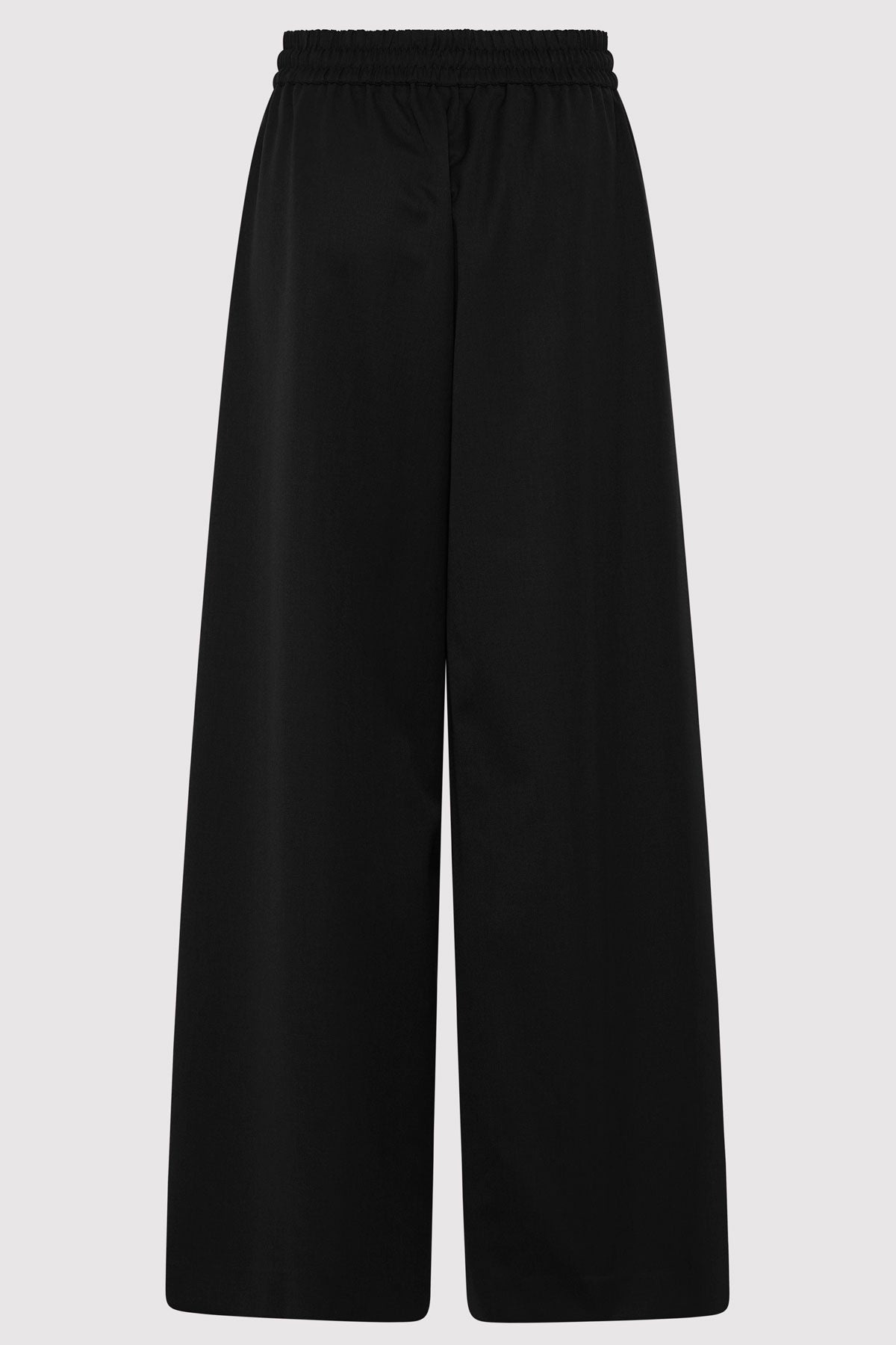 Wool Drawstring Pants - Black - 6